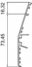 Kryt hliníkové lišty S40/80N (garnyž)