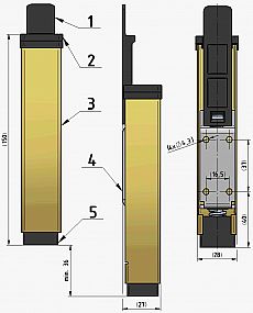 BRANO K 501 HNĚDÝ stavěč dveří