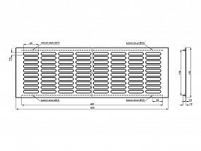 Větrací mřížka výška 150mm F9 TITAN elox