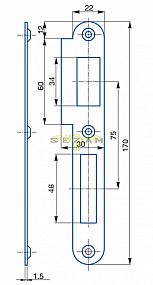 Protiplech 182 pro rozteč 72