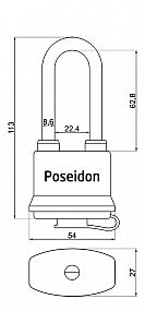 RV.POSEIDON.PL visací zámek dlouhé oko