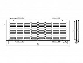 Větrací mřížka 150x600mm F9 Titan