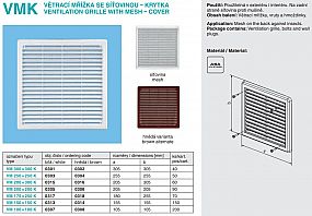 HACO větrací mřížka se síťovinou – KRYTKA