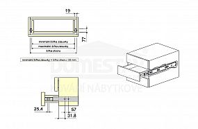 Kuličkový plnovýsuv s aretací boční 1000mm