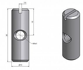 Matice válečková M6-10x30/15 8686