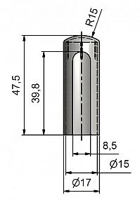 Návlek TRIO 15 ABS 9590 plastový