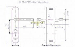 R 4/O/BRIT/92 klika+klika nerez mat síla 67-72mm