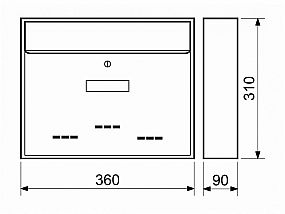 Poštovní schránka RADIM velká 360 x 310 x 90 mm