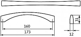 Úchytka 2198 chrom lesk