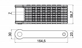 RR.388.7x940 lamelový skládací zámek