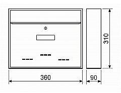 Poštovní schránka RADIM velká zadní vhoz