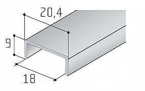 Profil U pro lamino tl. 18 mm - metr