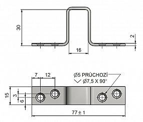 Skoba okenní  30 surový 6602