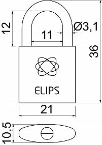 RV.ELIPS.40 mosazny visak