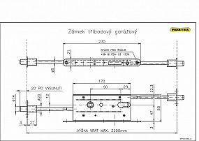 Zámek tříbodový garážový