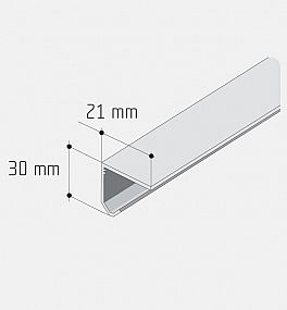 S 20-30 lišta hliník elox 2m