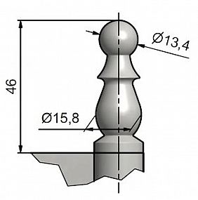 Dveřní závěs 150 UR25 čep 12mm