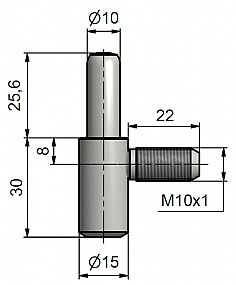 Závěs dveřní spodní díl 60/10 SD M10x1/22 9609