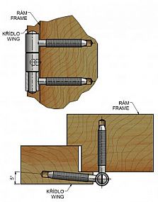 Dveřní závěs třídíný 14x60 M8/50 9634