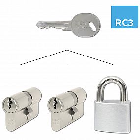 RV.ES.30/35 + RV.310.L. SET 2+1 -2 vložky EURO SECURE + 1 visací zámek RV.310