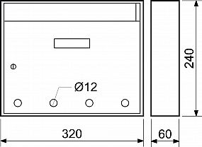 BK.24.D.N nerez  poštovní schránka s otvory