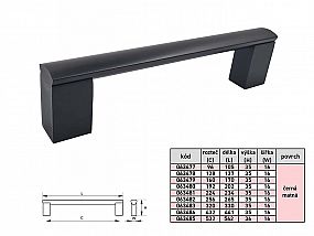 PORTA 320/330 mm CERNA/MAT  063483