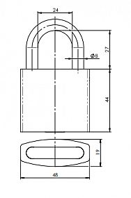 FAB 110/200RSH 3 kl.visací zámek