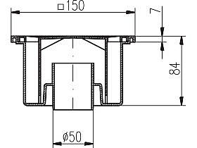 Podlahová vpusť PV DN 50/84