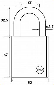 Y128B/50/132/1/B VIS.zámek INSERT pro půlvložku