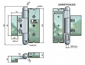 Sada dveřních závěsů 3D-20/18 S3 5572