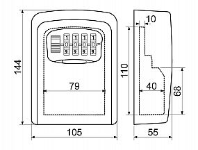 KB.G3 schránka na klíče kódová 115x145x54