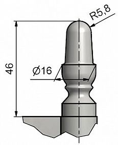 Dveřní závěs 150 UR25 čep 12mm