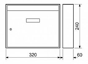 BK.24.SM stříbrná poštovní schránka panel