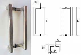 76250350 madlo nerez mat 25x25x350x375