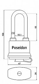 RV.POSEIDON.PL visací zámek dlouhé oko