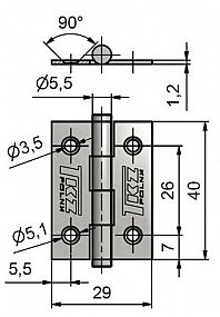 KZ 40 zinek bez otvoru a prolisů 8243