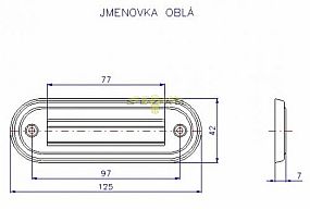 Jmenovka oblá ROSTEX NEREZ-MAT