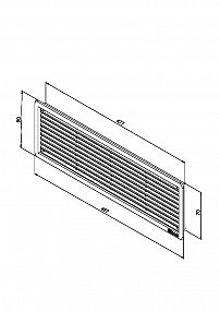 HACO větrací mřížka dveřní 500x90 mm