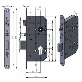 STAR 72/55 elektromech. samozamyk 306200